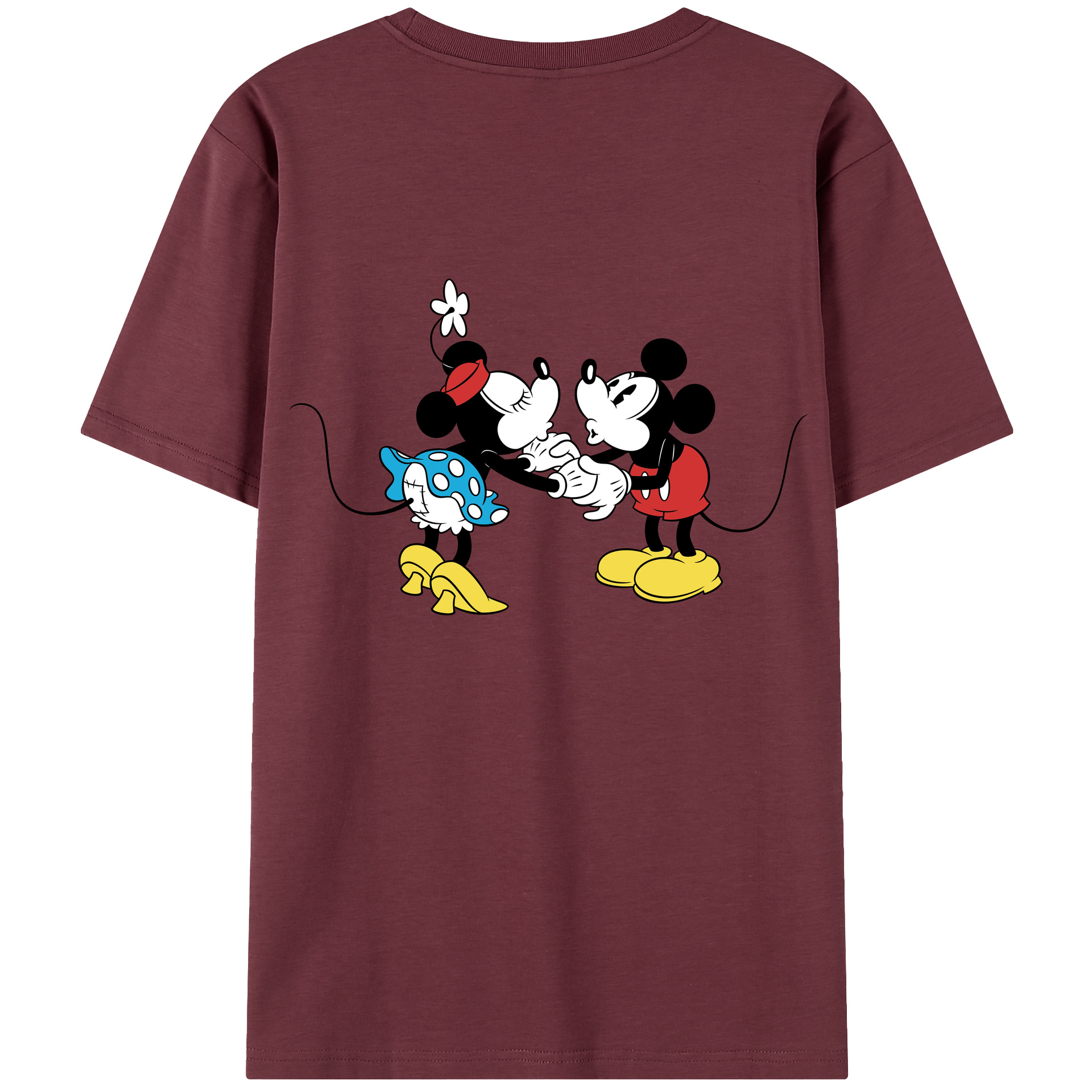 （画像用） ミッキーマウス Mickey Mouse 綿100％半袖Tシャツ（背面プリント）
